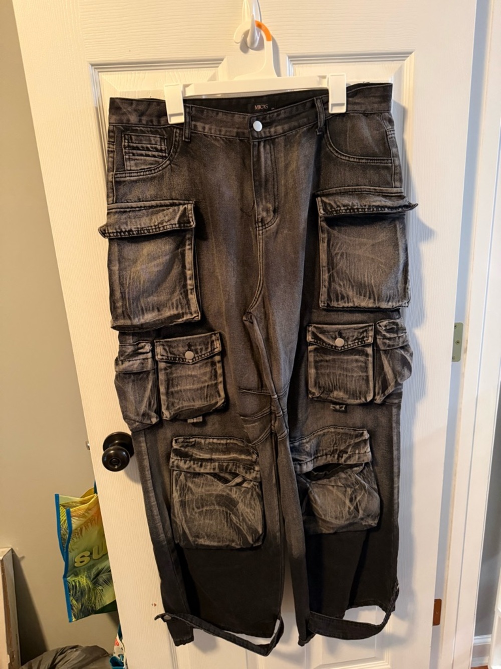 Micas Black Cargo Baggy Denim Jeans Women’s Size 3XL